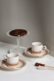 Hermia Juego de tazas de café Palm - Brown